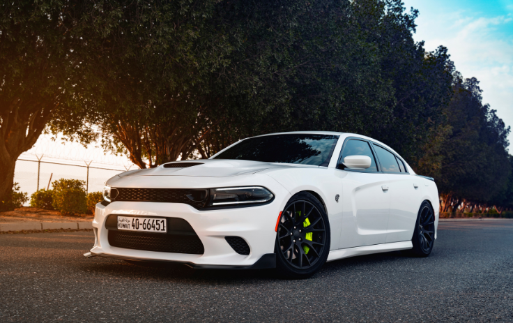 white car outside